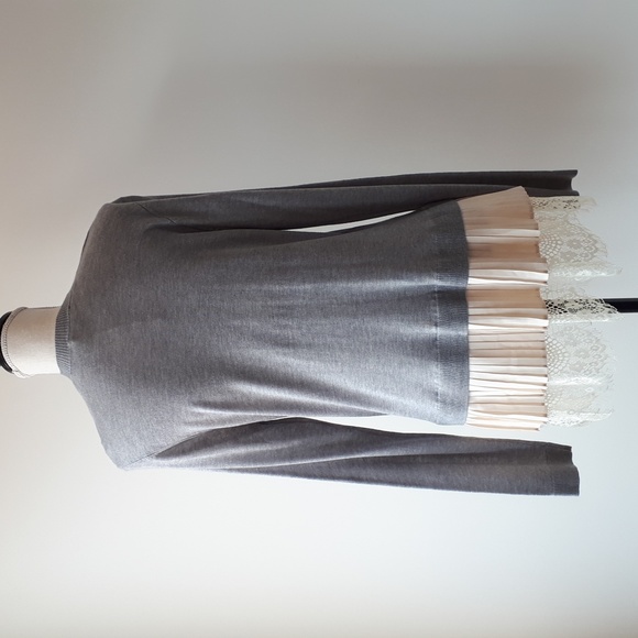 Mystree grey cardigan with lace details - Picture 4 of 9